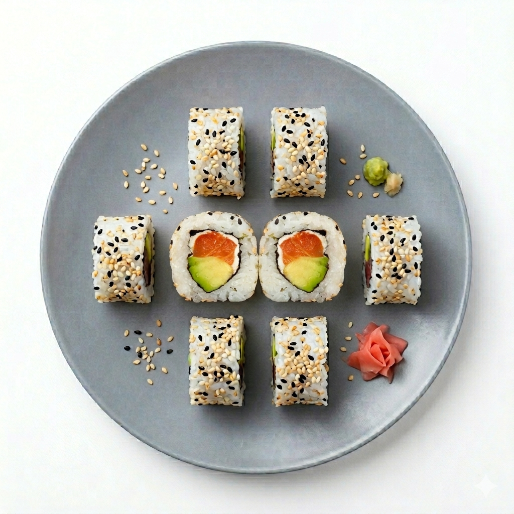 N6-Inside Out Roll Sake Avo